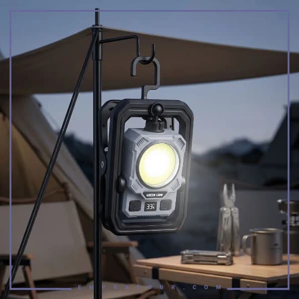 چراغ LED شارژی کمپینگ گرین لاین Green Lion GNWL51MWLTBK — تصویر ۲