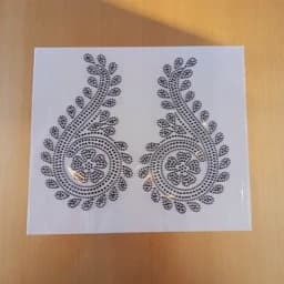 نگین حرارتی طرح ویلگولی . چادر . نگین چادر . مانتو . نگین چسبی — تصویر ۳