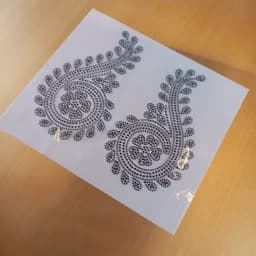 نگین حرارتی طرح ویلگولی . چادر . نگین چادر . مانتو . نگین چسبی — تصویر ۲