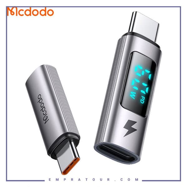 تبدیل لایتنینگ به تایپ سی با نمایشگر دیجیتال مک دودو OT-5990 — تصویر ۲