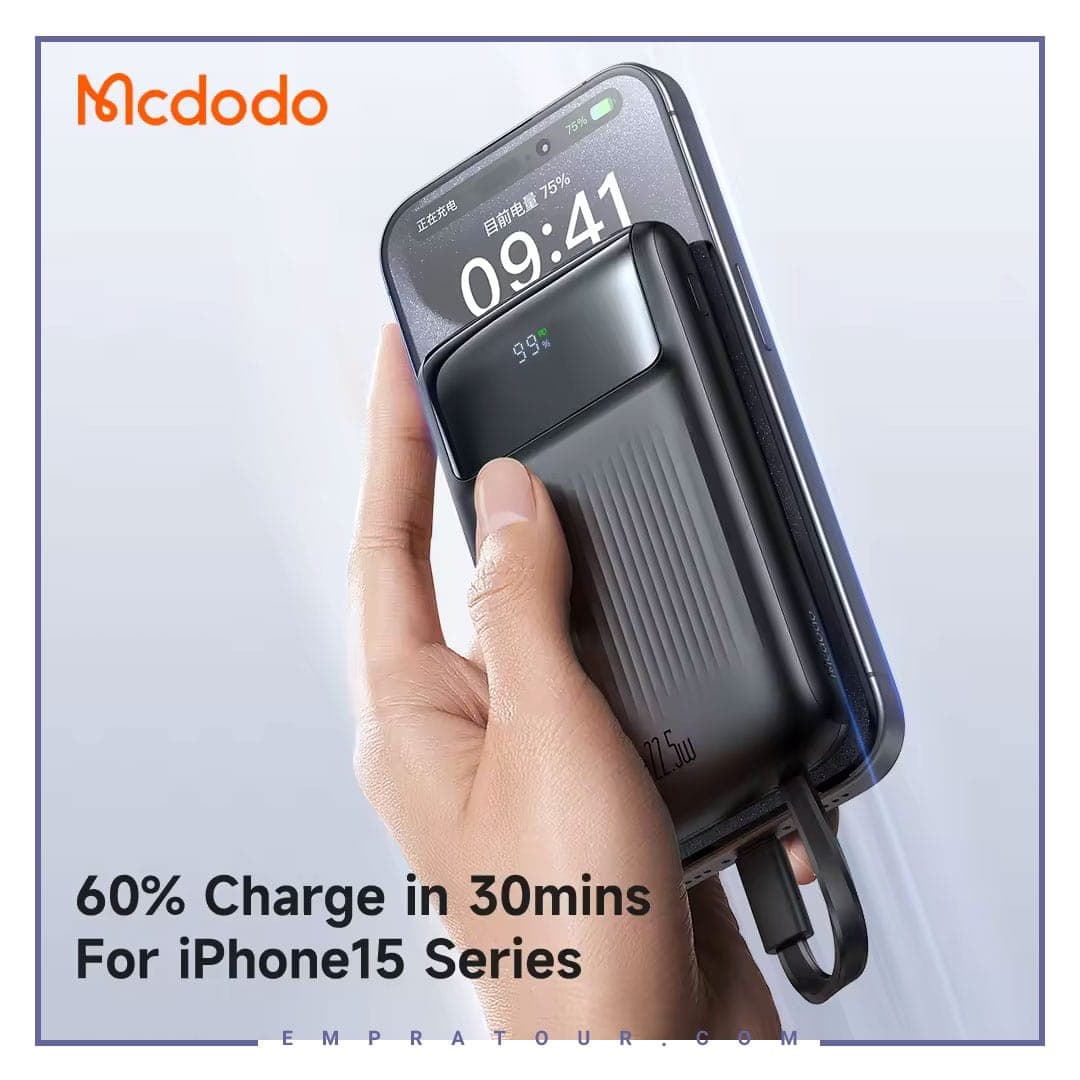 پاوربانک 10000 با کابل 22.5 وات مک دودو MC-024 — تصویر ۶