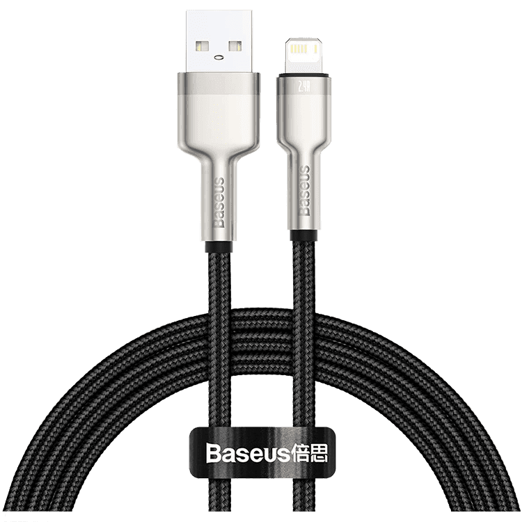 کابل شارژ لایتنینگ بیسوس Baseus Cafule Metal Data CATLJK-01 — تصویر ۲