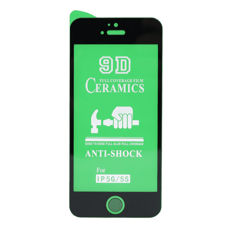 محافظ صفحه سرامیکی شفاف اپل Glass Full Glue Screen Protector for iPhone 5s/5s