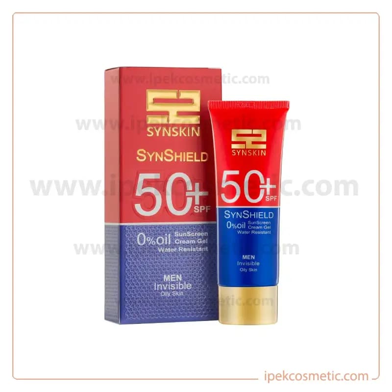 کرم ژل ضد آفتاب بی رنگ آقایان ساین اسکین +SPF 50 پوست چرب