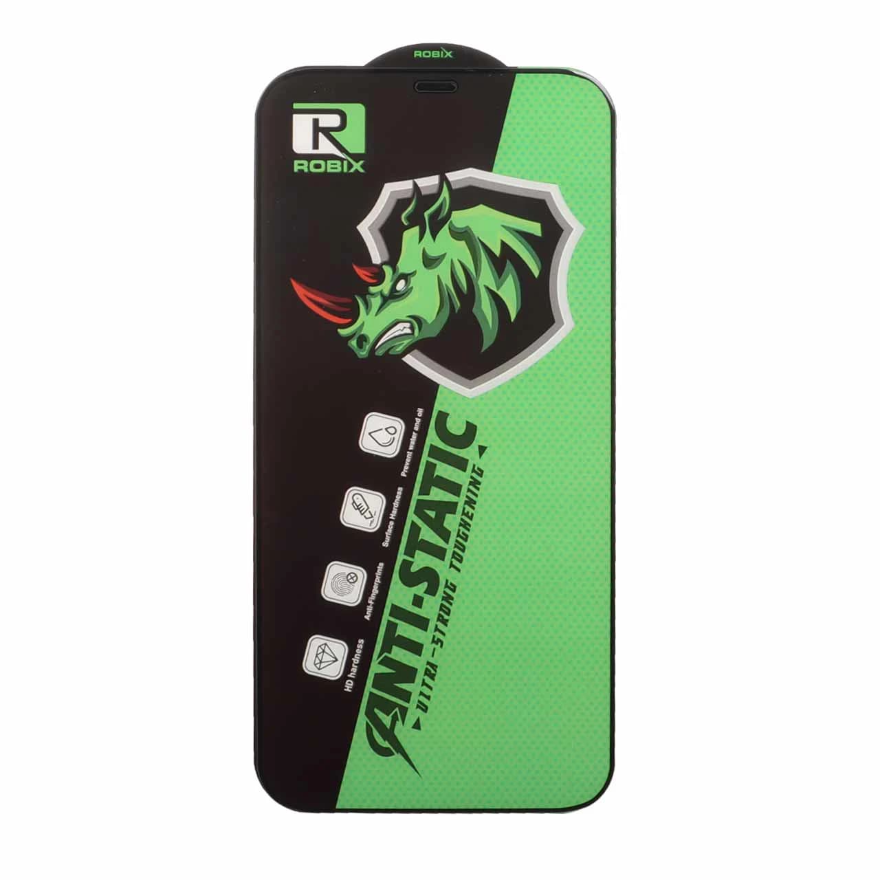 محافظ صفحه نمایش شیشه ای Full Cover Robix Anti Static ESD مدل Apple iPhone 12 Pro Max — تصویر ۲