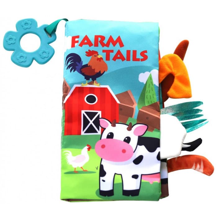 كتاب پارچه ای با دندانگیر مدل Farm Tails کیکابو Kikkaboo