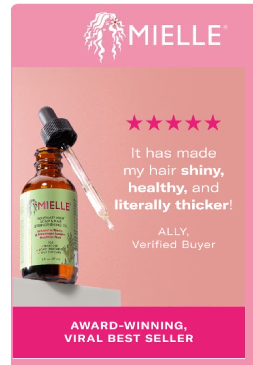 روغن ضد ریزش و تقویت‌کننده پوست سر و مو رزماری و نعناع میله Miele Organics Rosemary Mint Scalp and Hair — تصویر ۸