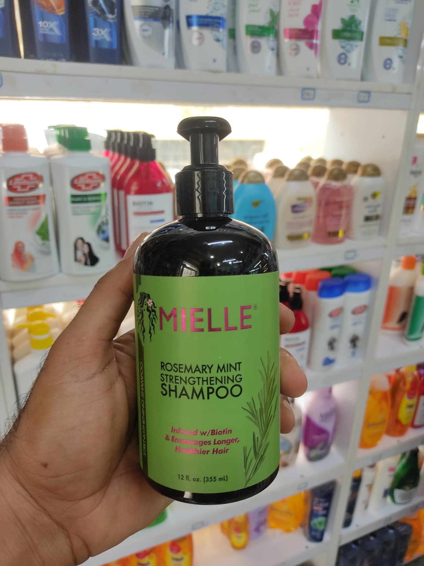 شامپو ضد ریزش و تقویت‌کننده مو رزماری و نعناع میله ارگانیک اصل MIELLE ROSEMARY MINT STRENGTHENING SHAMPOO