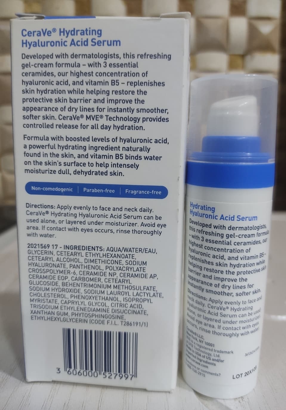 سرم آبرسان هیالورونیک اسید سراوی 30 میل اصل CeraVe Hydrating Hyaluronic Acid Serum — تصویر ۲