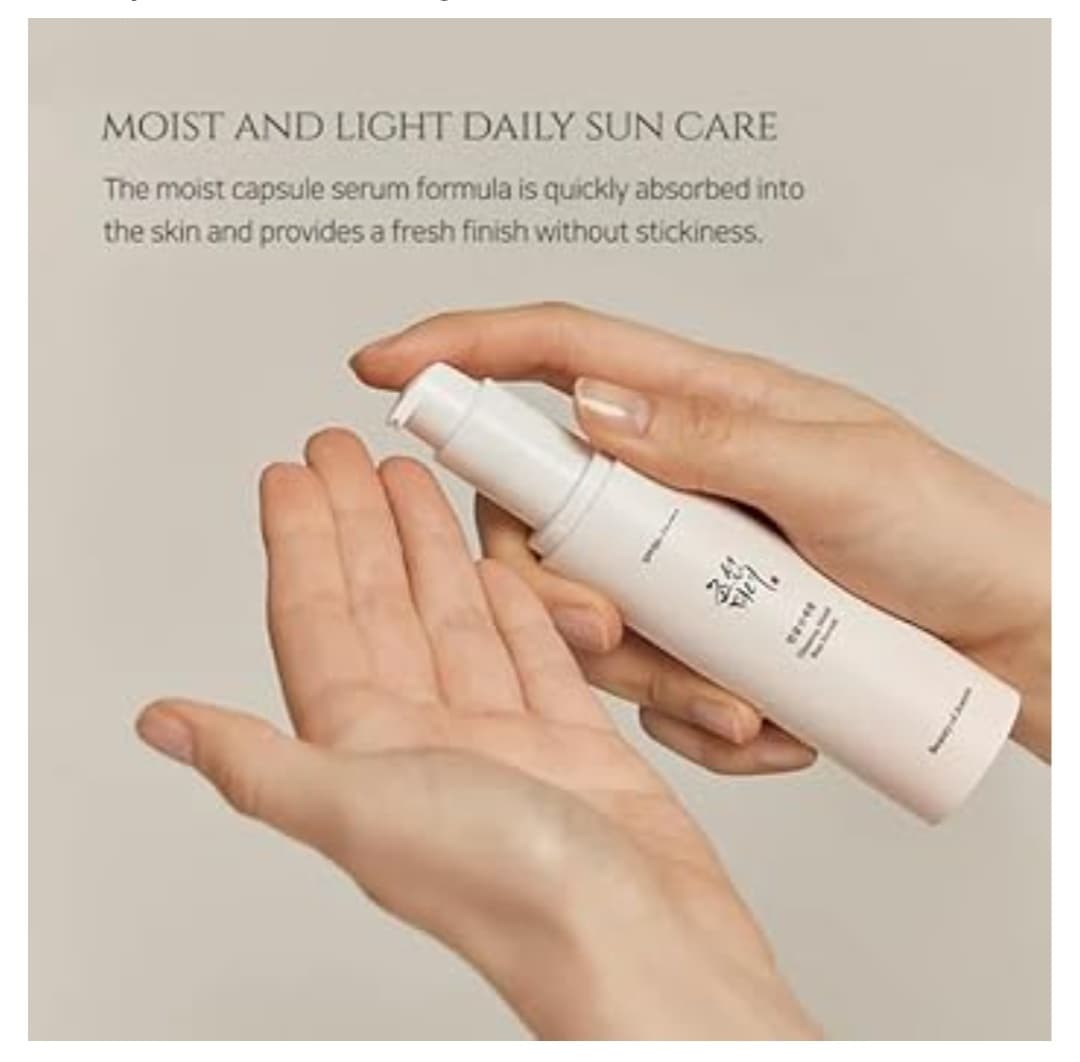 سرم ضد آفتاب جینسینگ بیوتی آف جوسان حجم 50 میل Beauty of Joseon Ginseng sunscreen serum volume 50 ml — تصویر ۴