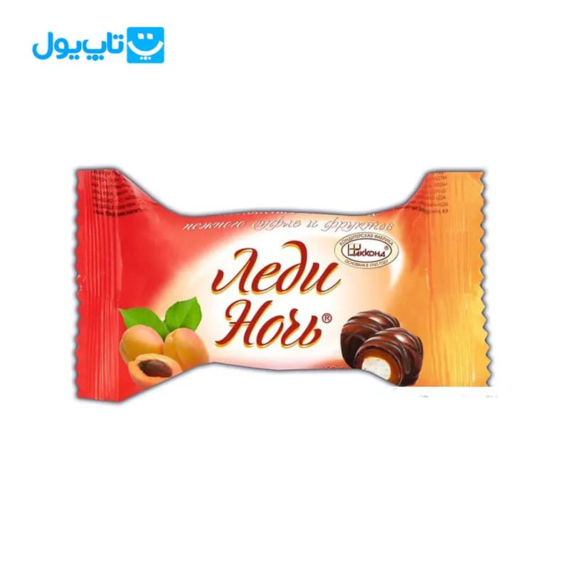 شکلات روسی آکوند Akkond مدل مغزدار حاوی زردآلو — تصویر ۲
