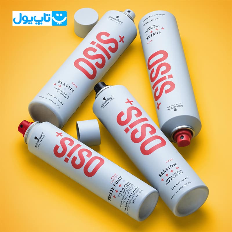 اسپری تافت مو شوارتسکف schwarzkopf سری اوسیس +OSiS مدل Session شماره ۴ حجم 300 میلی‌لیتر — تصویر ۳