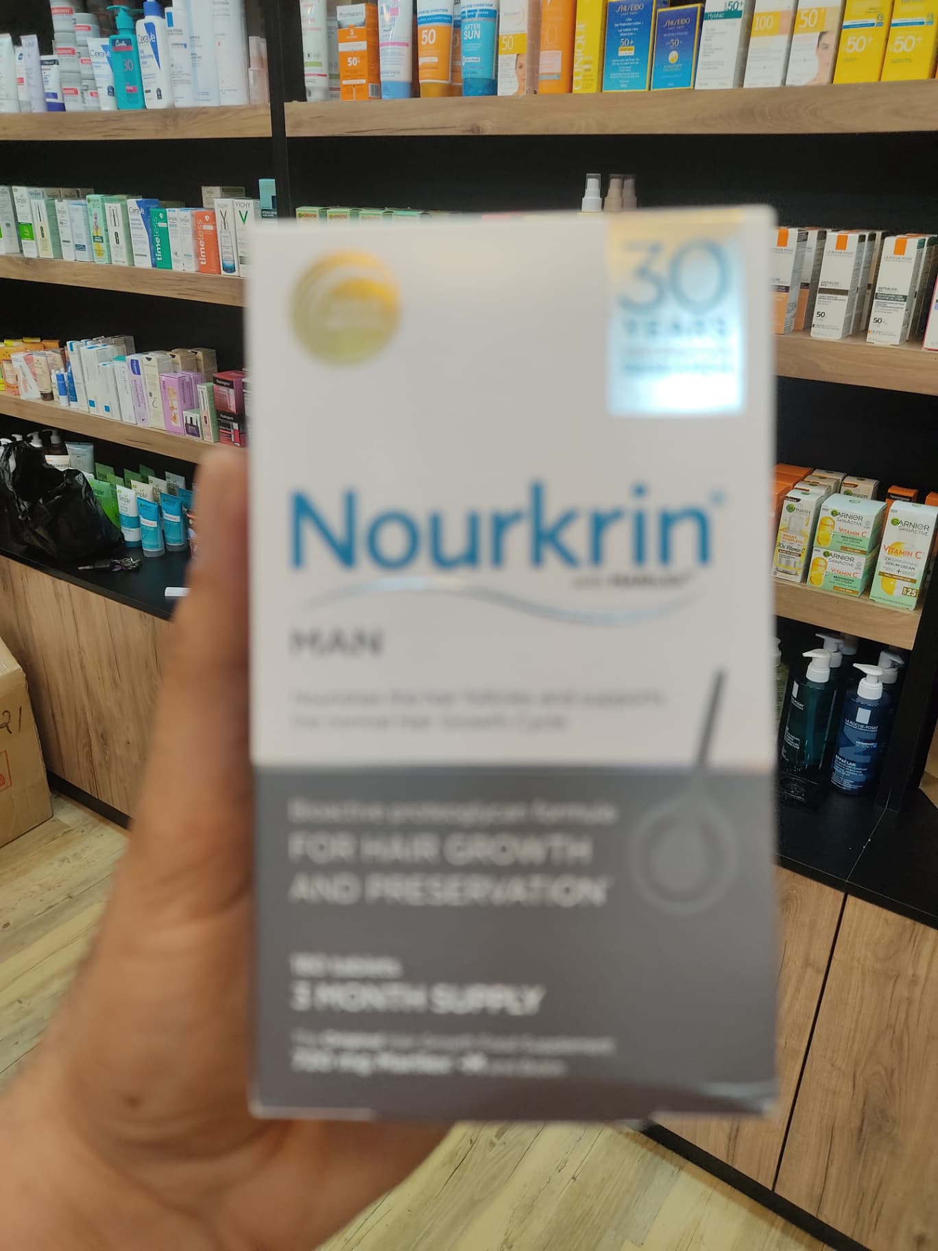 ضد ریزش مو نورکرین اصل آقایان ۱۸۰ عدد برای سه ماه Pharma Medico Nourkrin Man With Marilex 180 Tablets — تصویر ۲