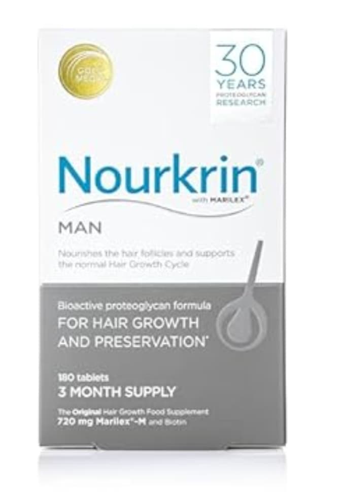 ضد ریزش مو نورکرین اصل آقایان ۱۸۰ عدد برای سه ماه Pharma Medico Nourkrin Man With Marilex 180 Tablets