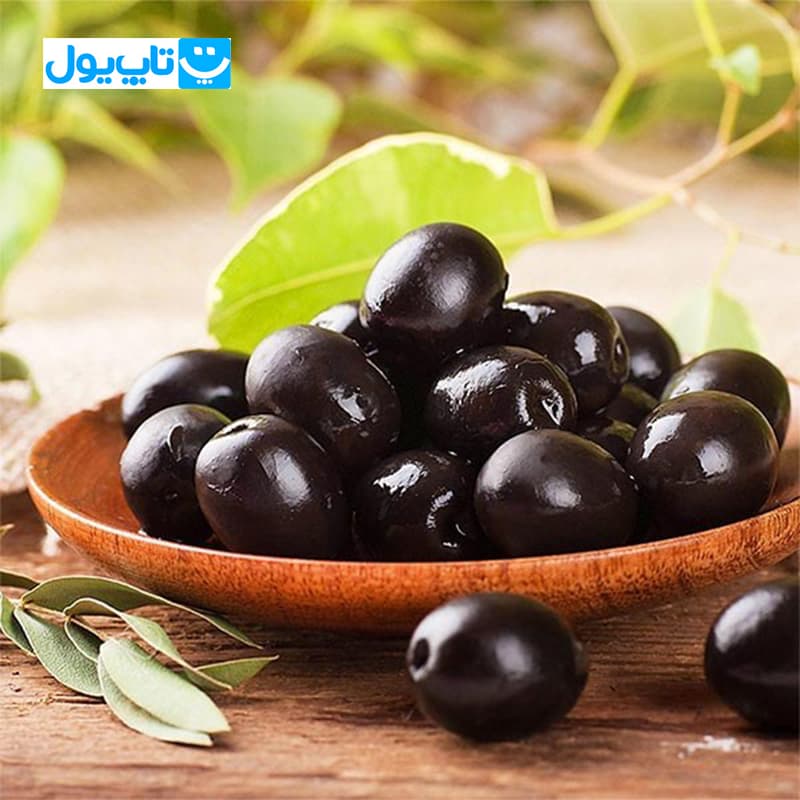 زیتون سیاه بی‌هسته دانه درشت لوراس Loras وزن 800 گرم — تصویر ۲
