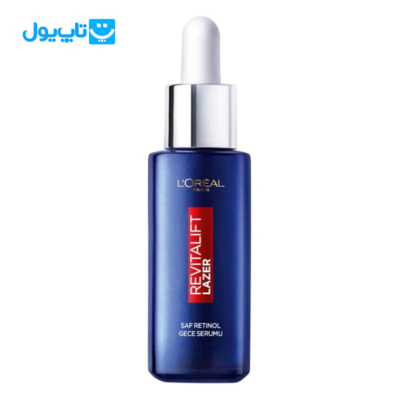 سرم شب ضدچروک و ترمیم‌کننده لورآل L’Oréal مدل Revitalift Laser حجم 30 میلی‌لیتر