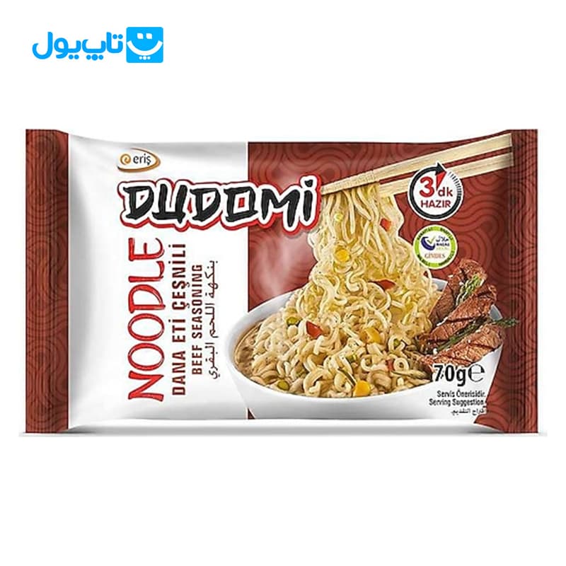 نودل فوری دودومی Dudomi با طعم گوشت گاو وزن 70 گرم