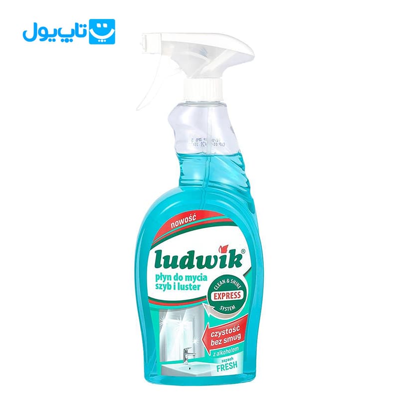 اسپری پاک کننده شیشه و آینه لودویک Ludwik مدل Fresh Alcohol ضد بخار حجم 750 میلی لیتر
