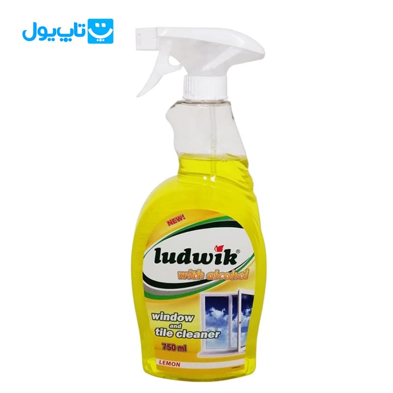 اسپری شیشه پاککن لودویک Ludwik مدل With Alcohol با رایحه لیمو حجم 750 میلیلیتر