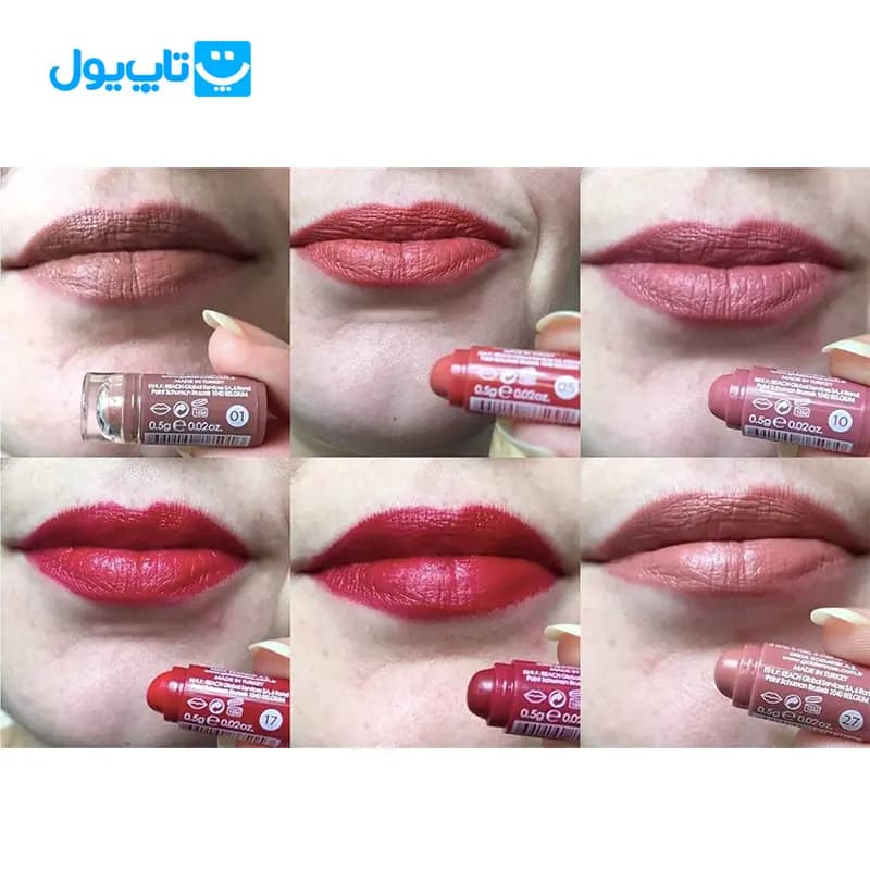 رژ لب جامد گلدن رز Golden Rose مدل Velvet Matte Lipstick mini سایز مینی بسته 6 عددی — تصویر ۳