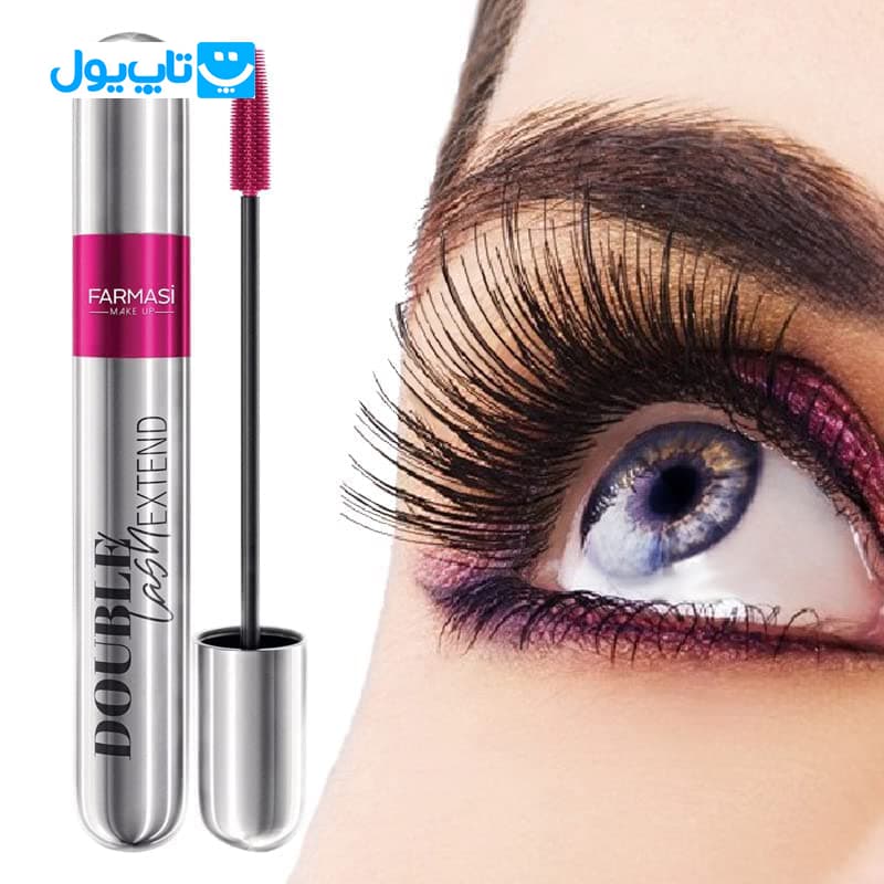ریمل حجم دهنده فارماسی Farmasi مدل Double Lash Extend دارای دو سر حجم 12 میلی‌لیتر — تصویر ۲