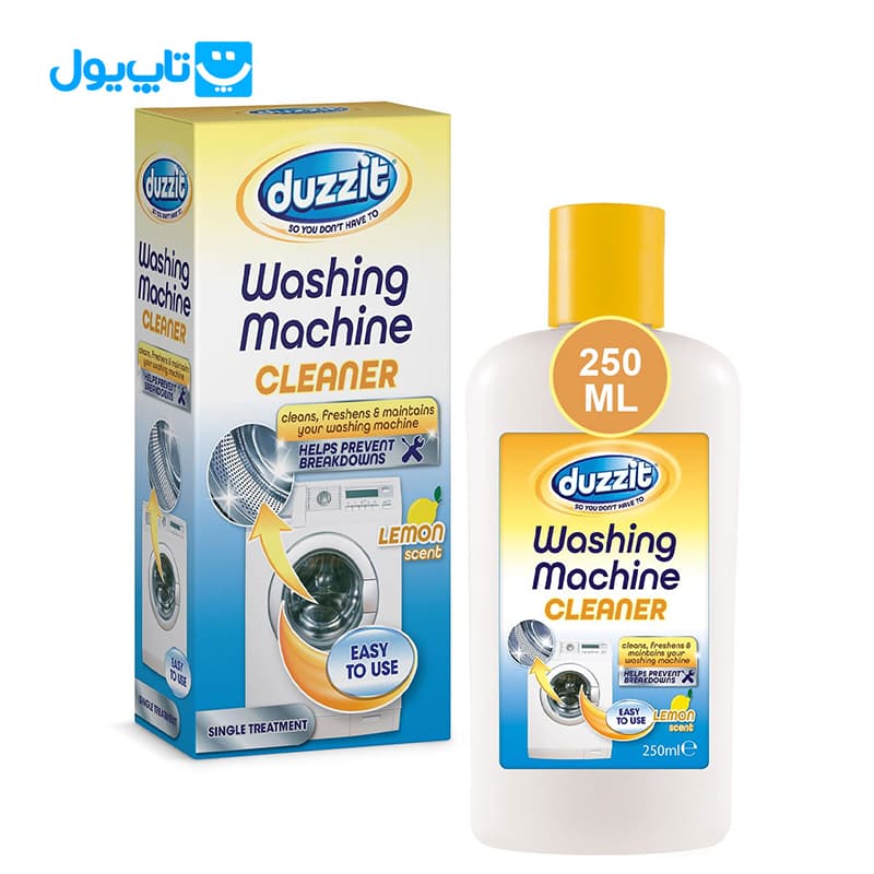 مایع جرمگیر و تمیزکننده ماشین لباسشویی دوزیت Duzzit رایحه لیمو حجم 250 میلیلیتر