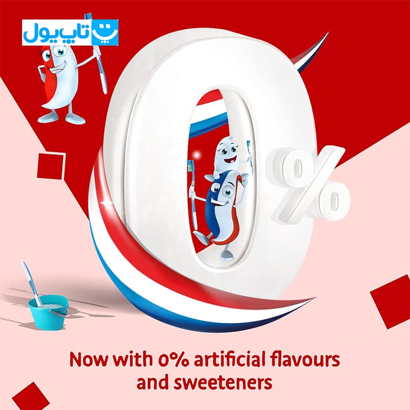 خمیردندان بچه‌گانه آکوافرش Aquafresh مدل Little Teeth مناسب سن 3 تا 5 سال حجم 50 میلی‌لیتر — تصویر ۳