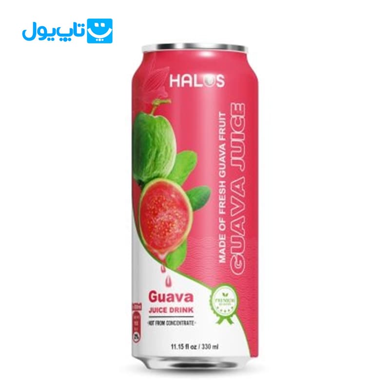 آبمیوه هالوس Halos با طعم میوه گواوا Guava حجم 330 میلی‌لیتر