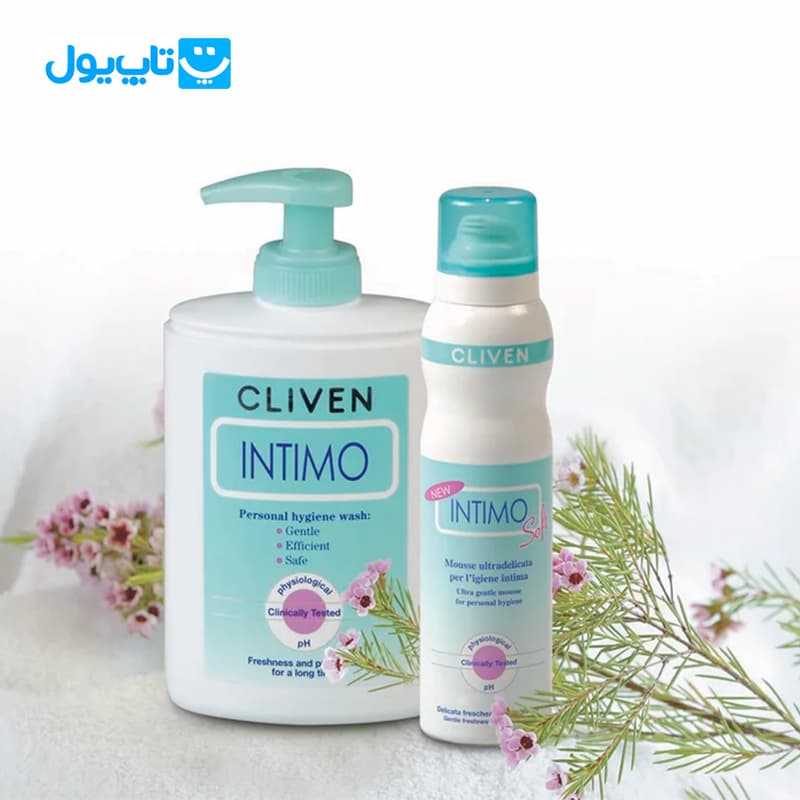 ژل بهداشتی بانوان کلیون Cliven مدل Intimo حجم 300 میلی‌لیتر — تصویر ۲