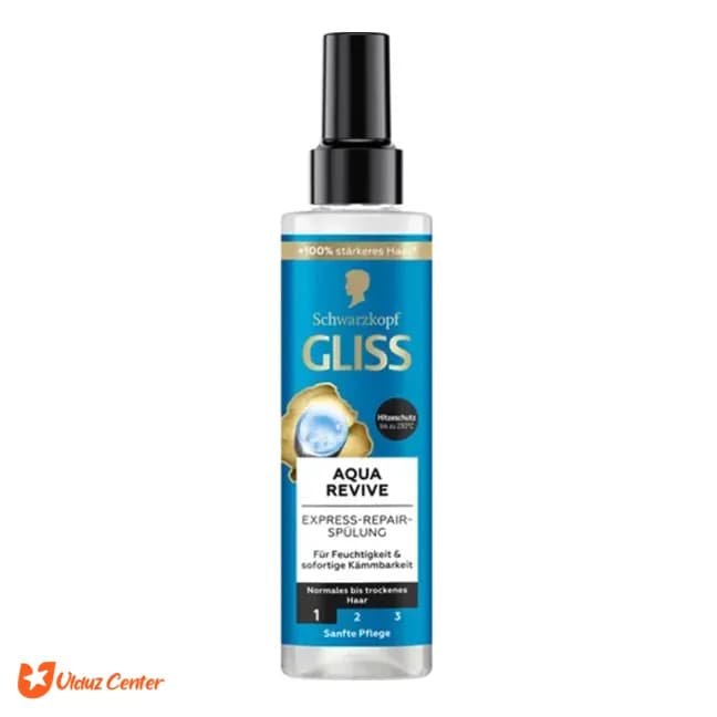 اسپری دو فاز مو گلیس مدل aqua revive حجم 200 میل