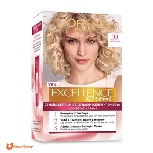 کیت رنگ مو لورال بلوند فوق العاده روشن مدل Excellence شماره 10