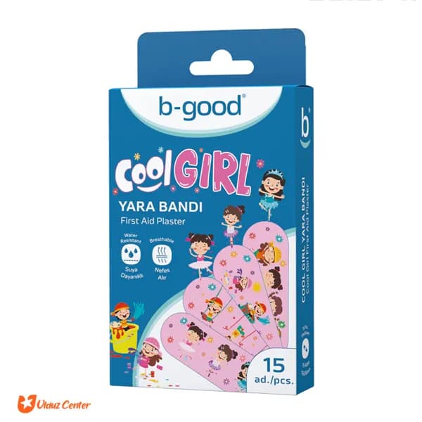 چسب زخم کودک b-good طرح cool girl بسته 15 عددی