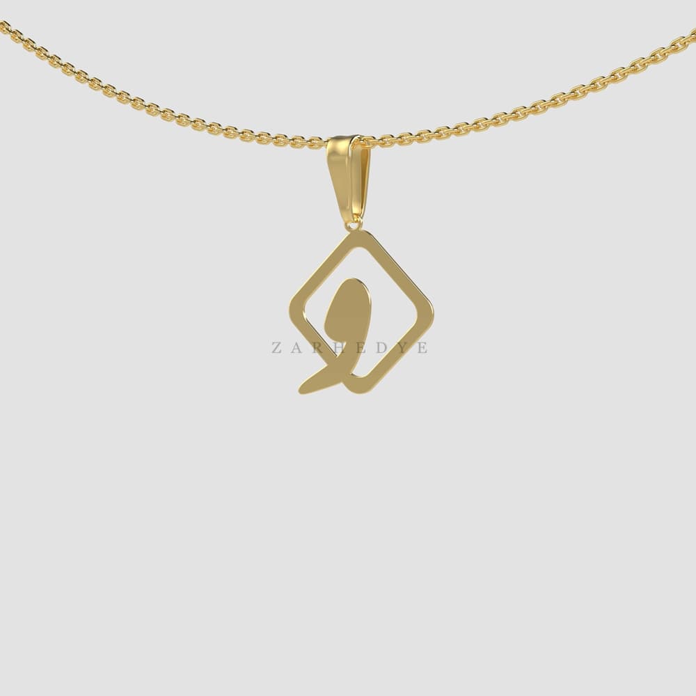 پلاک طلا حرف و فارسی و مربع کد 01