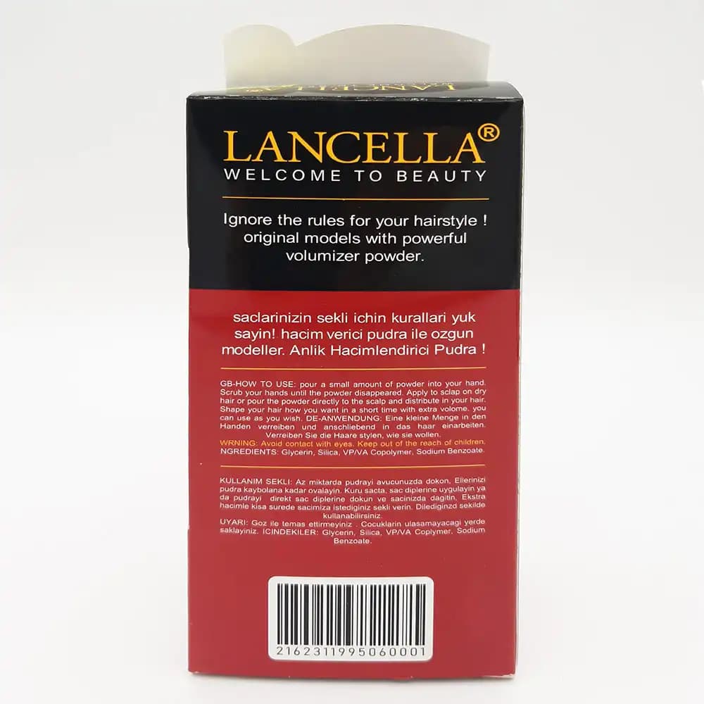 پودر حالت دهنده و حجم دهنده مو لنسلا (LANCELLA) مدل مات و قوی وزن 20 گرمی — تصویر ۵
