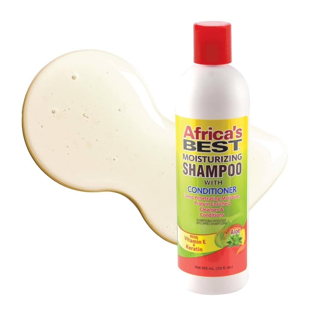 شامپو و نرم کننده آبرسان کف سر چرب و ساقه خشک آفریکاز بست مدل Moisturizing حجم 355 میلی لیتر — تصویر ۴