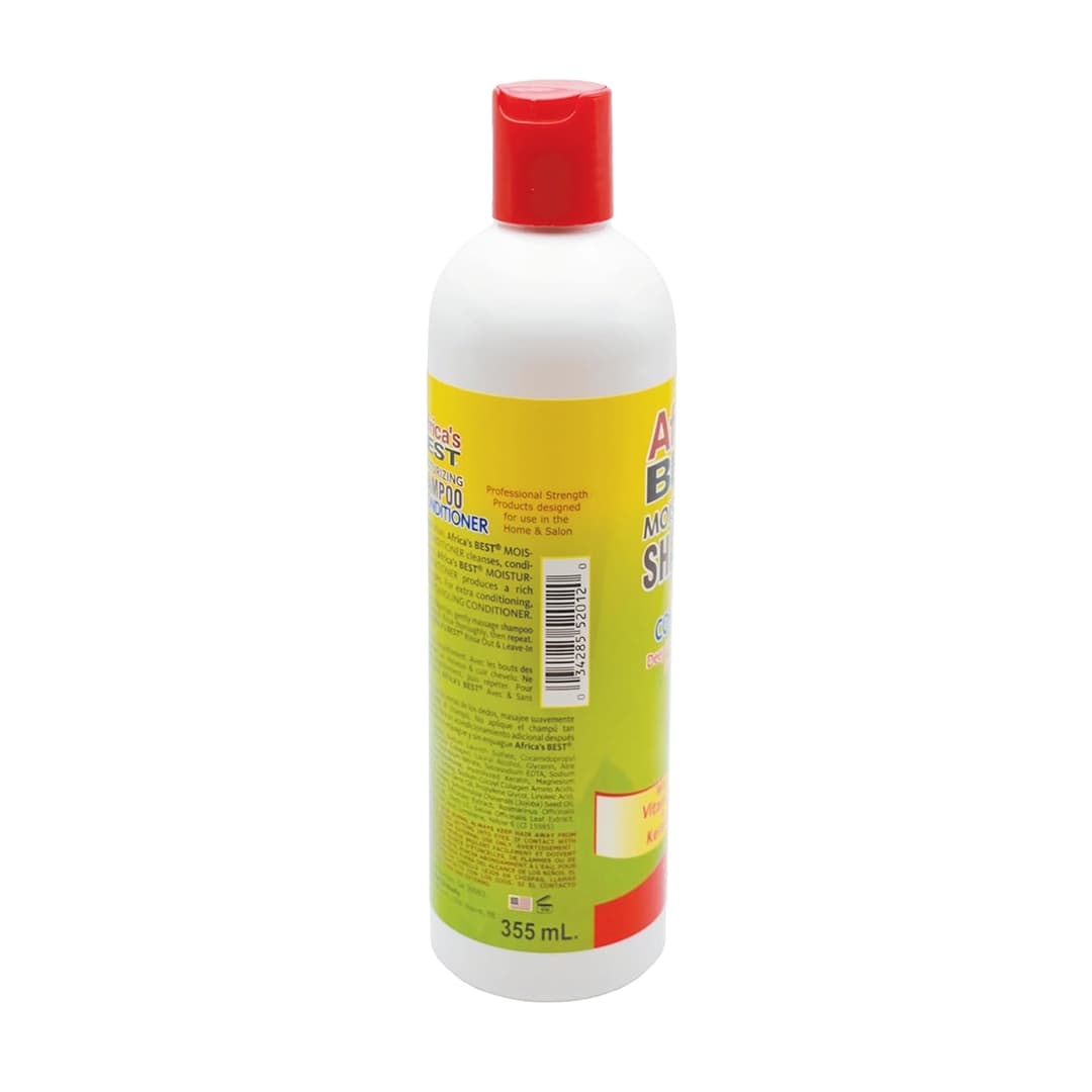 شامپو و نرم کننده آبرسان کف سر چرب و ساقه خشک آفریکاز بست مدل Moisturizing حجم 355 میلی لیتر — تصویر ۲
