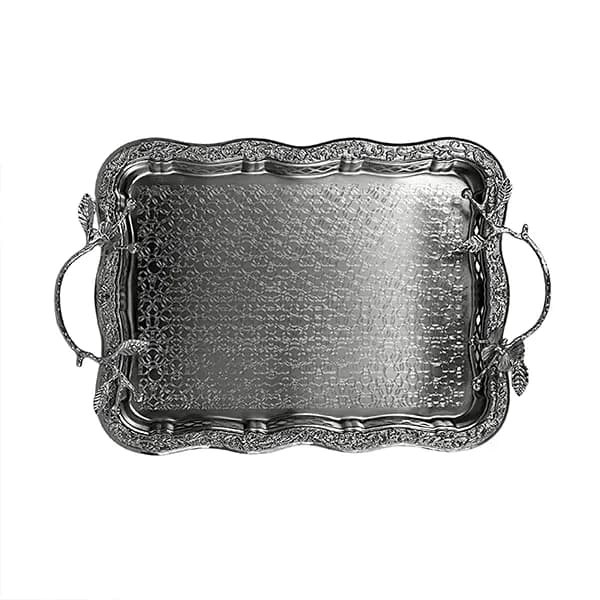 سینی مستطیل طرحدار کوچک گل