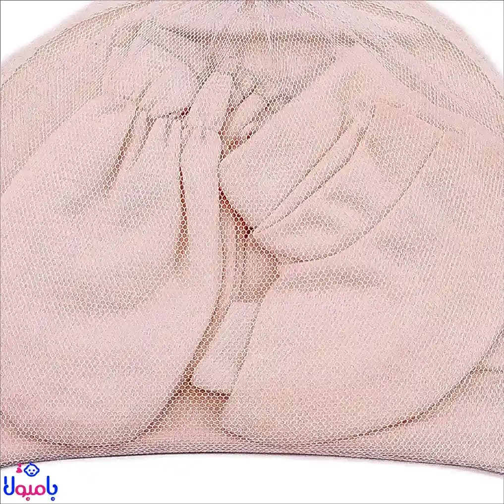 ست کلاه و دستکش و پاپوش نوزادی صورتی — تصویر ۵