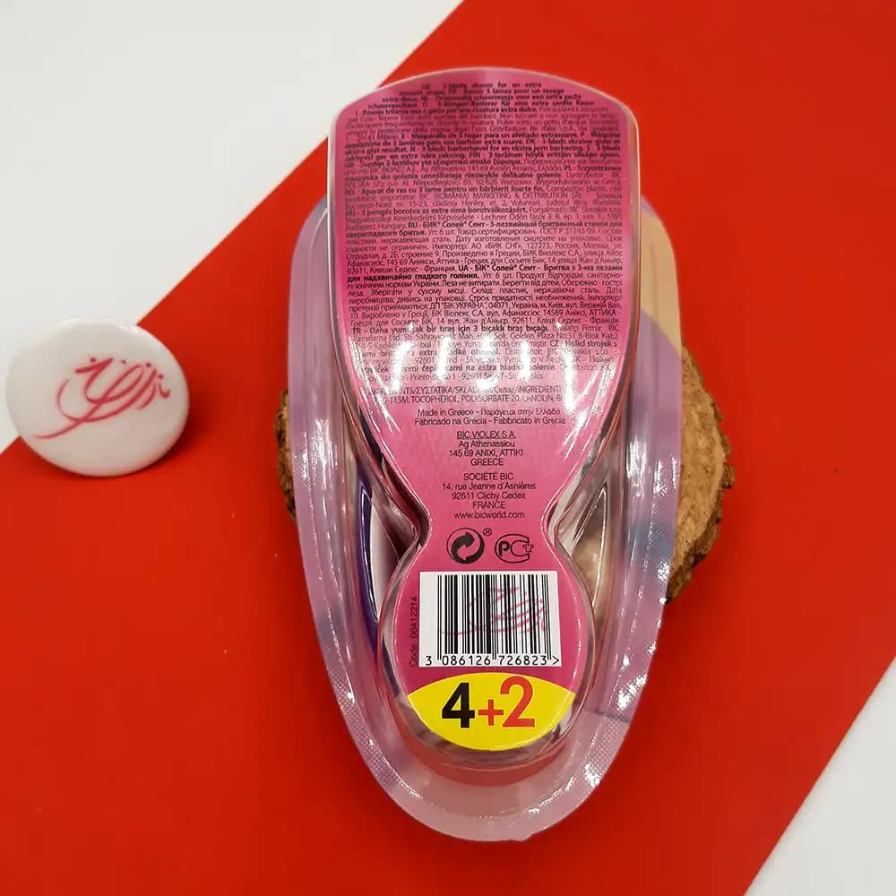 خودتراش 3 لبه زنانه بیک (BIC) مدل Soleil Scent بسته 4+2 عددی — تصویر ۲
