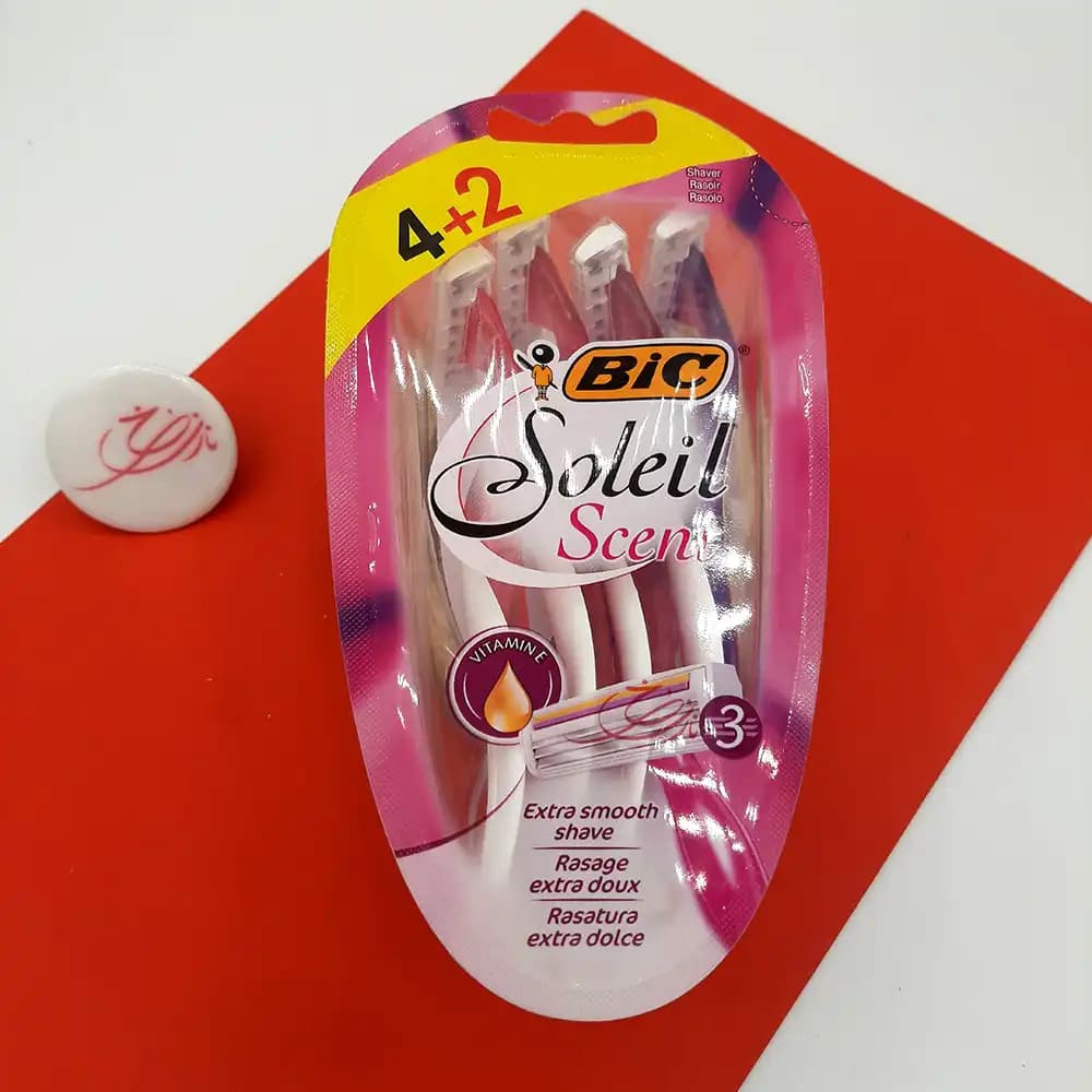 خودتراش 3 لبه زنانه بیک (BIC) مدل Soleil Scent بسته 4+2 عددی