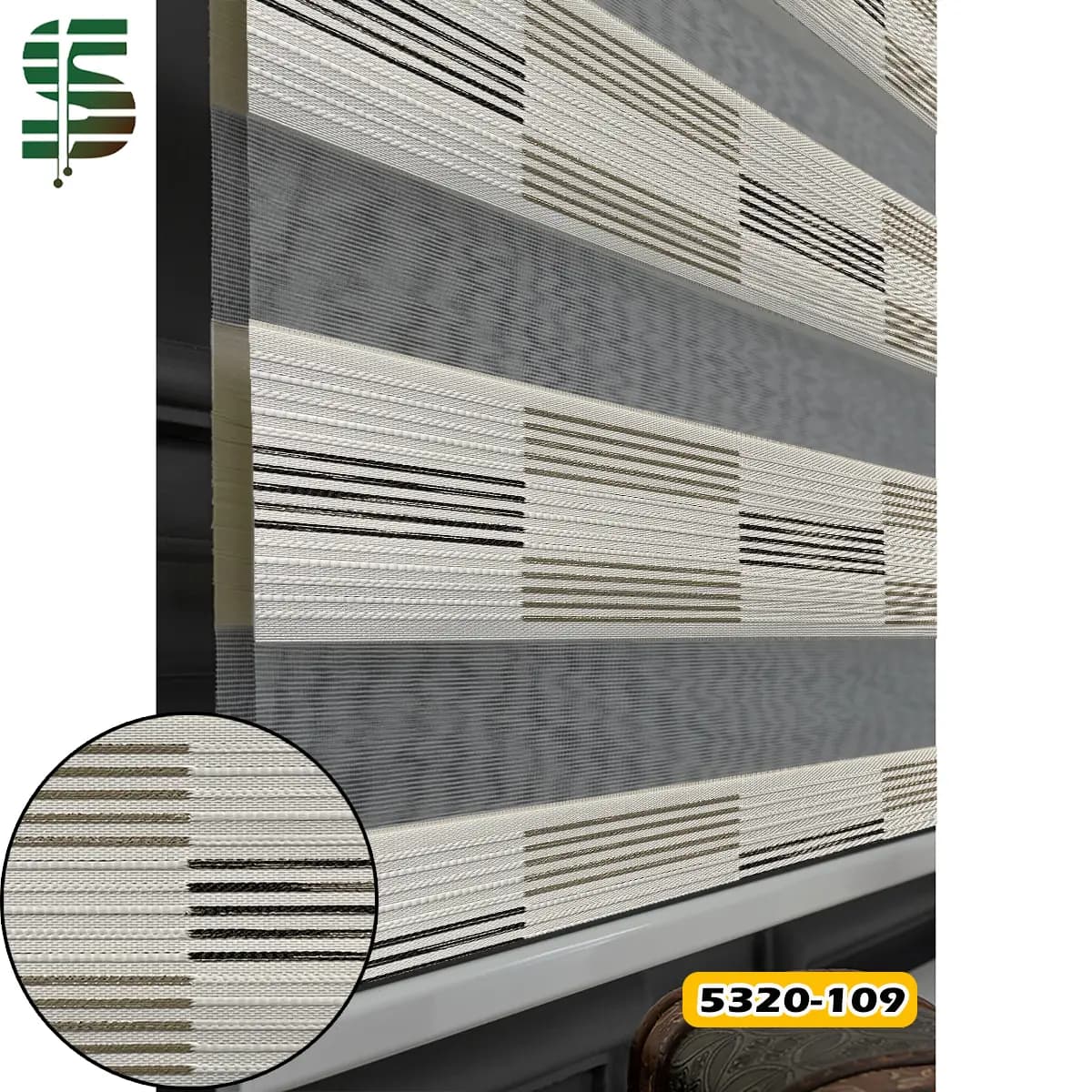 پرده زبرا ساده طرح برجسته کد 5320 در 4 رنگ — تصویر ۵