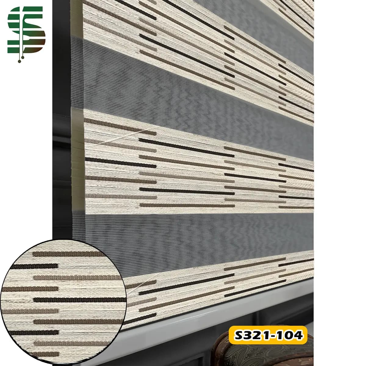 پرده زبرا طرح برجسته کد S321 در 3 رنگ