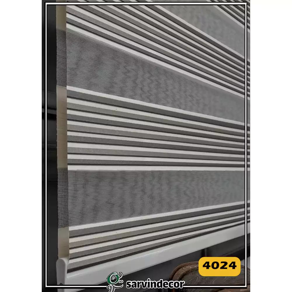 پرده زبرا پلیسه دو رنگ کد DEL در 5 طرح — تصویر ۴