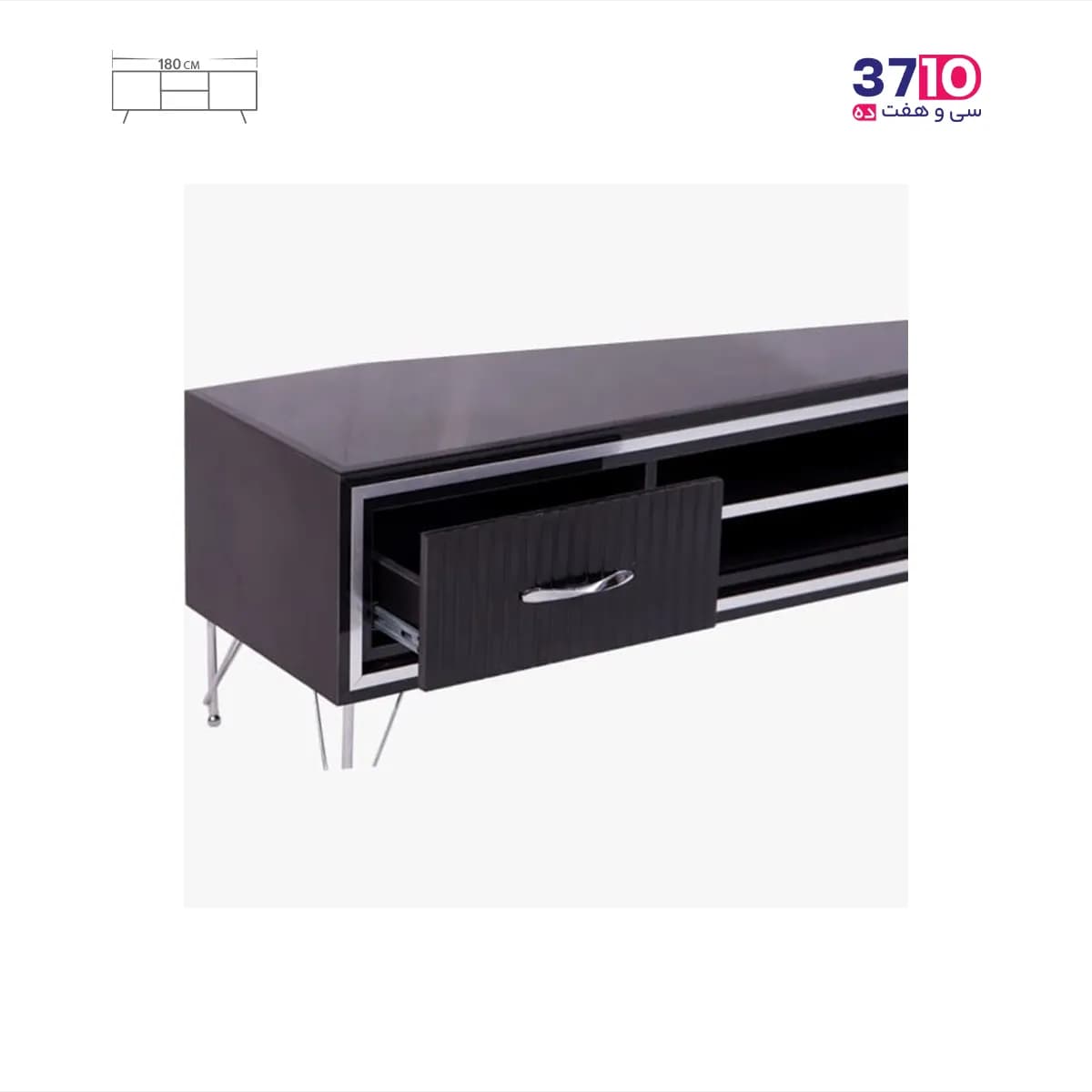 میز ال ای دی متین مدل R480 مشکی سیلور — تصویر ۲