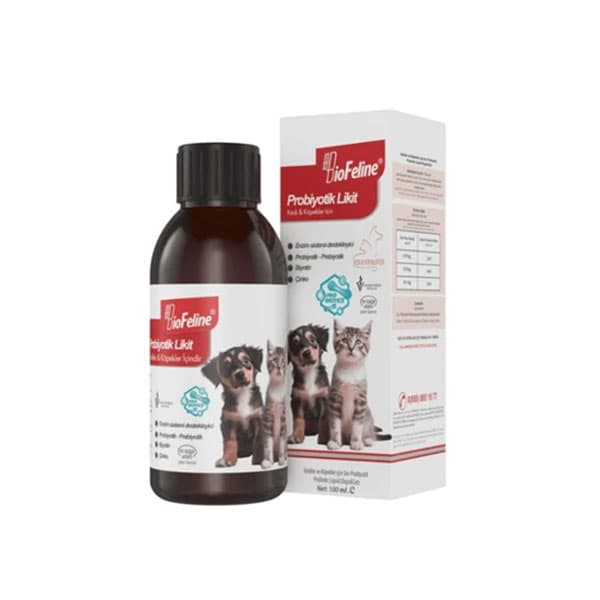 شربت پروبیوتیک سگ و گربه بیوفلین Biofeline حجم 100 میلی لیتر