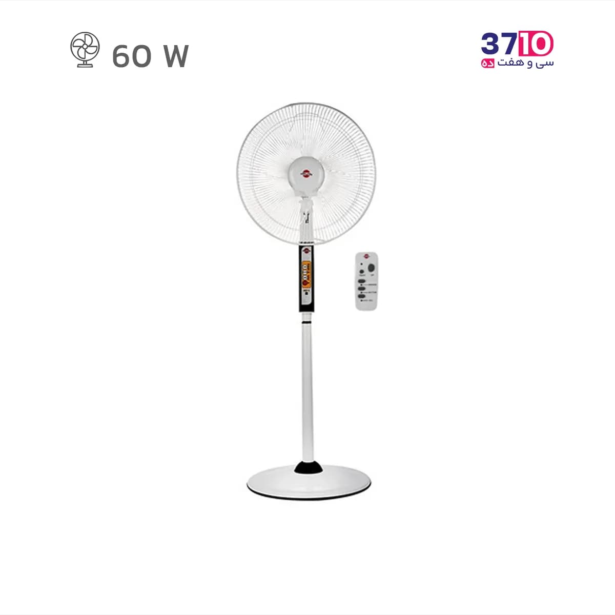 پنکه پایه بلند پارس خزر ParsKhazar مدل ES-4010RWKAI کنترل دار سفید