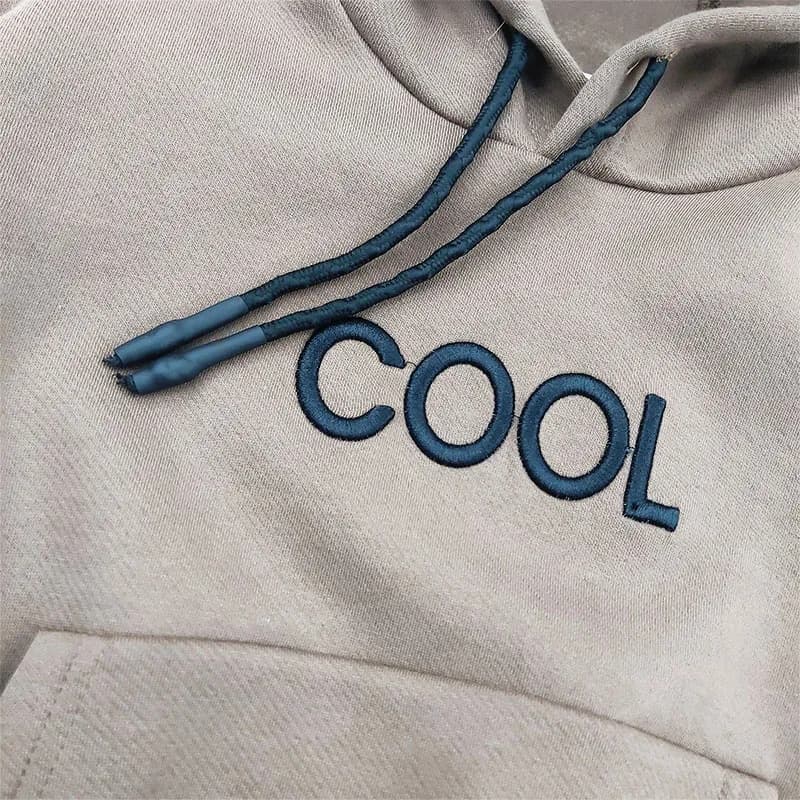 هودی دورس پسرانه کلاهدار طرح COOL با چاپ گلدوزی ضخیم — تصویر ۸