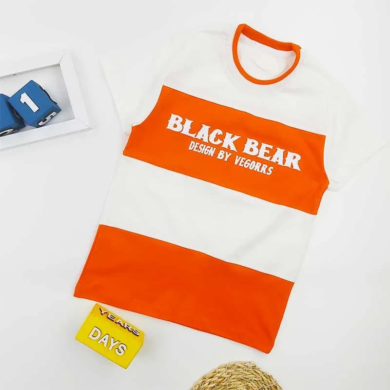 تیشرت پسرانه طرح BLACK یقه گرد پنبهای مناسب بهار و تابستان — تصویر ۴