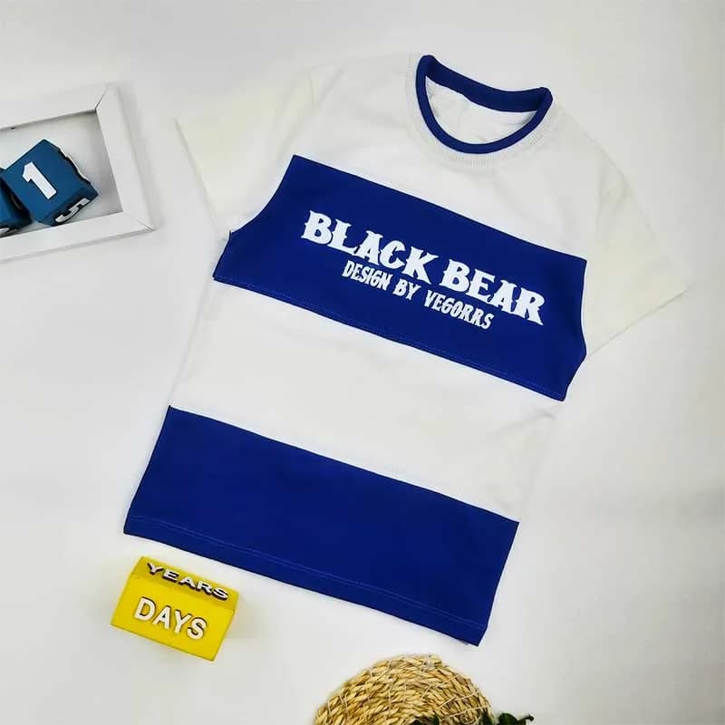 تیشرت پسرانه طرح BLACK یقه گرد پنبهای مناسب بهار و تابستان — تصویر ۷