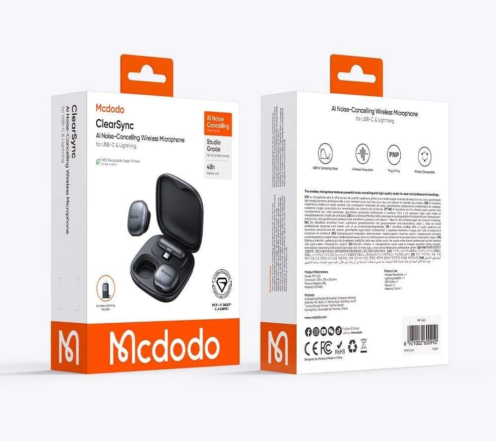 میکروفون بی‌سیم مک دودو باحذف نویز MP-5451 — تصویر ۲